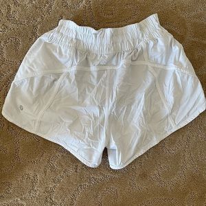 Lululemon white high rise shorts